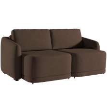 Sofá Cama para Sala de Estar 3 Lugares 236cm Montserrat K01 Veludo Marrom - Lyam Decor