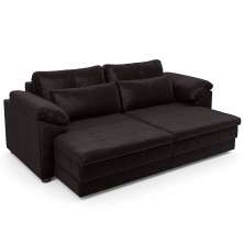 Sofá Retrátil Para Sala de Estar 3 Lugares 250cm Riza S03 Couro Vinho - Lyam Decor