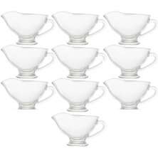 10 Molheiras de Cristal Lyor 180ml Alça Servir Azeite Molho