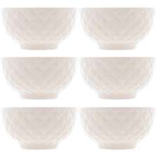 6 Cumbucas de Porcelana Branca 280ml Bowls Lyor Diamond para