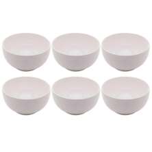 6 Tigelas de Porcelana Brancas Lyor 400ml Bowls Açaí Sobremesa Caldos Sopas