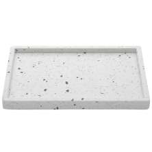 Bandeja de Mármore Terrazzo Lyor 26,5x17x2cm Decorativa Reta