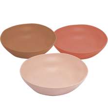 Bowl de Bambu Ecológico 13x4cm Organic Lyor Sortido Tigela Cumbuca para Servir Sobremesa Petiscos Fruta