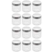 Conjunto 12 Potes de Vidro com Tampa Inox 870ml cada Lyor Sydney Biscoito Condimento