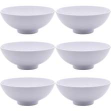 Conjunto 6 Bowls de Melamina Brancos 400ml Cumbuquinhas Tige