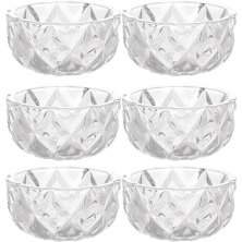 Conjunto de Potes de Sobremesa 6pçs Lyor 270ml Bowls de Cristal de Chumbo Deli Diamond