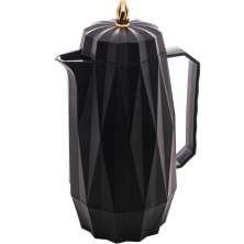Garrafa Térmica Lyor Vintage 1L Preta Bule Café Chá Água Plá