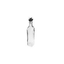 Garrafa de Vidro para Azeite Volt Incolor e Preta 510 ml