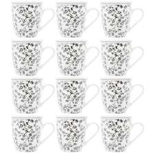 Jogo de Xícaras de Porcelana 12 Canecas com Infusor de Chá e