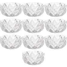 Kit 10 Cinzeiros de Cristal de Chumbo Bonitos para Hotéis Restaurantes Bowls Diamond Lyor