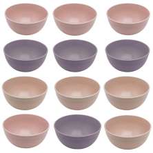 Kit 12 Cumbucas Bowl de Bambu Ecológico Sortido Sobremesa Ce