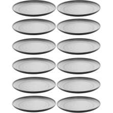 Kit 12 Pratos de Sobremesa Oriental em Melamina 18cm para Restaurante Japonês Lyor