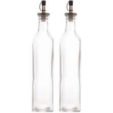 Kit 2 Frascos de Vidro para Vinagre Garrafa para Azeite com Bico Dosador 510ml Transparente