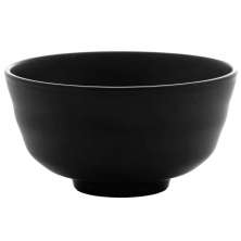 Kit 25 Potes Melamina para Restaurante Lyor Tóquio Preto 450ml Redondos Yakisoba