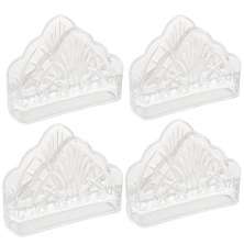 Kit 4 Porta Guardanapos Cristal Dublin 12,5cm Lyor Suporte para Papel de Mesa