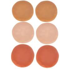 Kit 6 Pratos Rasos Orgânicos 26cm Lyor Colorido Mesa Posta S