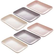 Kit 6 Travessas Bandejas para Servir 24x15cm Sortidas Petisco Sobremesa Sushi Lyor