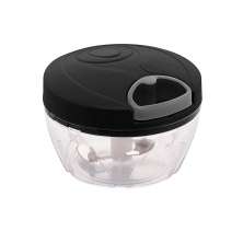 Mini Processador de Alimentos Manual com 3 Lâminas Utility Preto e Cinza