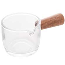 Molheira 50ml Lyor de Vidro e Bambu Cremeira Servir Caldas M