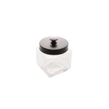 Porta Mantimento de Vidro Gloss Preto 1,2 L