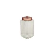 Porta Mantimento de Vidro Gloss Rosé Gold 2,3 L