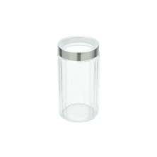 Porta Mantimento de Vidro Sydney Incolor e Prateado 1,6 L