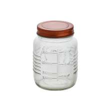 Porta Mantimento de Vidros Gloss Incolor e Rosé Gold 500 ml