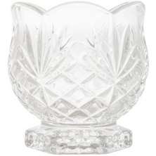 Porta Talher de Cristal Vidro Colher de Cafe Chá Mesa Posta Dublin Decorativo 8x8cm