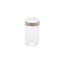 Pote de Vidro Class Incolor e Dourado 500 ml