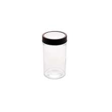 Pote de Vidro Class Incolor e Preto 500 ml