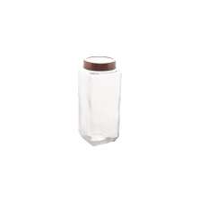 Pote de Vidro Class Incolor e Rosé Gold 2,2 L