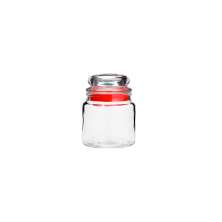 Pote de Vidro Club Incolor e Vermelho 520 ml