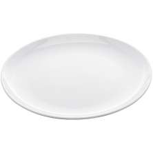 Prato Branco de Melamina Raso Milão Lyor 25,5cm para Refeiçã