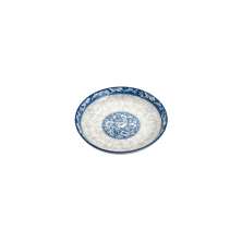 Prato de Sobremesa Garden Azul e Branco 18 cm