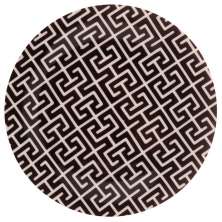 Prato de Sobremesa em Porcelana Egypt Lyor 19,5cm Raso Preto