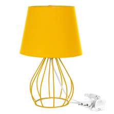 Abajur Cebola Dome Amarelo Com Aramado Amarelo