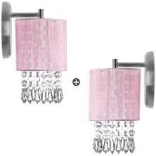 Kit 2 Arandelas Redonda Cganza Linda Rosa