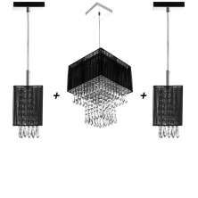 Kit 2 Pendente Clearganza + Pendente Marry Organza Preto