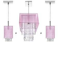 Kit 2 Pendente Clearganza + Pendente Marry Organza Rosa