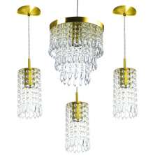 Kit 3 Pendentes Clearcrillic + Pendente Manucrillic Gold