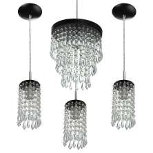 Kit 3 Pendentes Clearcrillic + Pendente Manucrillic Preto