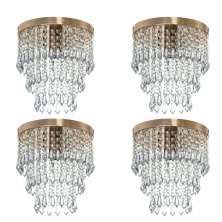 Kit 4 Lustre De Cristal Acrilico Manucrillic Cobre.
