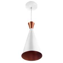 Luminária Pendente Funil Aluminio Magnifico 33x15cm Branco