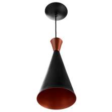 Luminária Pendente Funil Aluminio Magnifico 33x15cm Preto