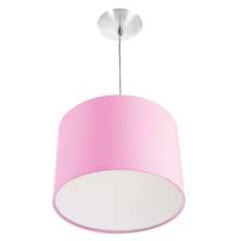 Lustre Cupula Pendente Dome 30x20cm Magnífico Rosa