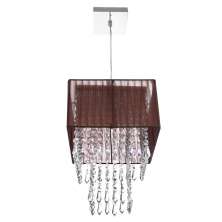 Lustre Para Sala De Cupula Cristal Acrílic Marrycrilic Marrom