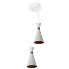 Lustre Pendente Aluminio Florida Duplo Branco