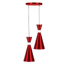 Lustre Pendente Aluminio Florida Duplo Cereja