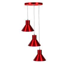 Lustre Pendente Aluminio Tenesse Triplo Cereja