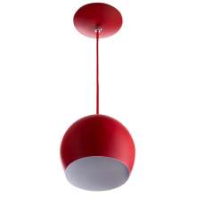 Lustre Pendente Bola Pequena De Alumínio 15cm Vermelho